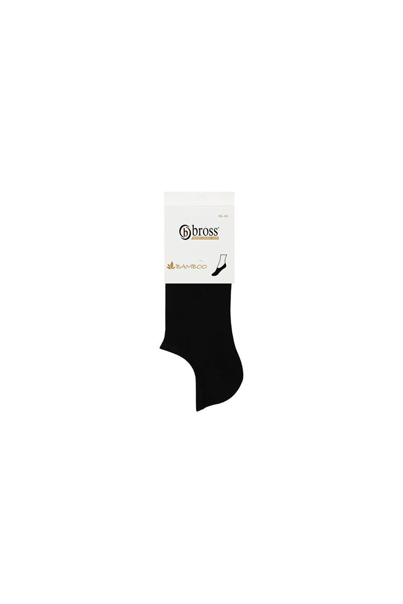 BROSS SIMPLE BAMBOO WOMEN S SNEAKER SOCKS BLACK