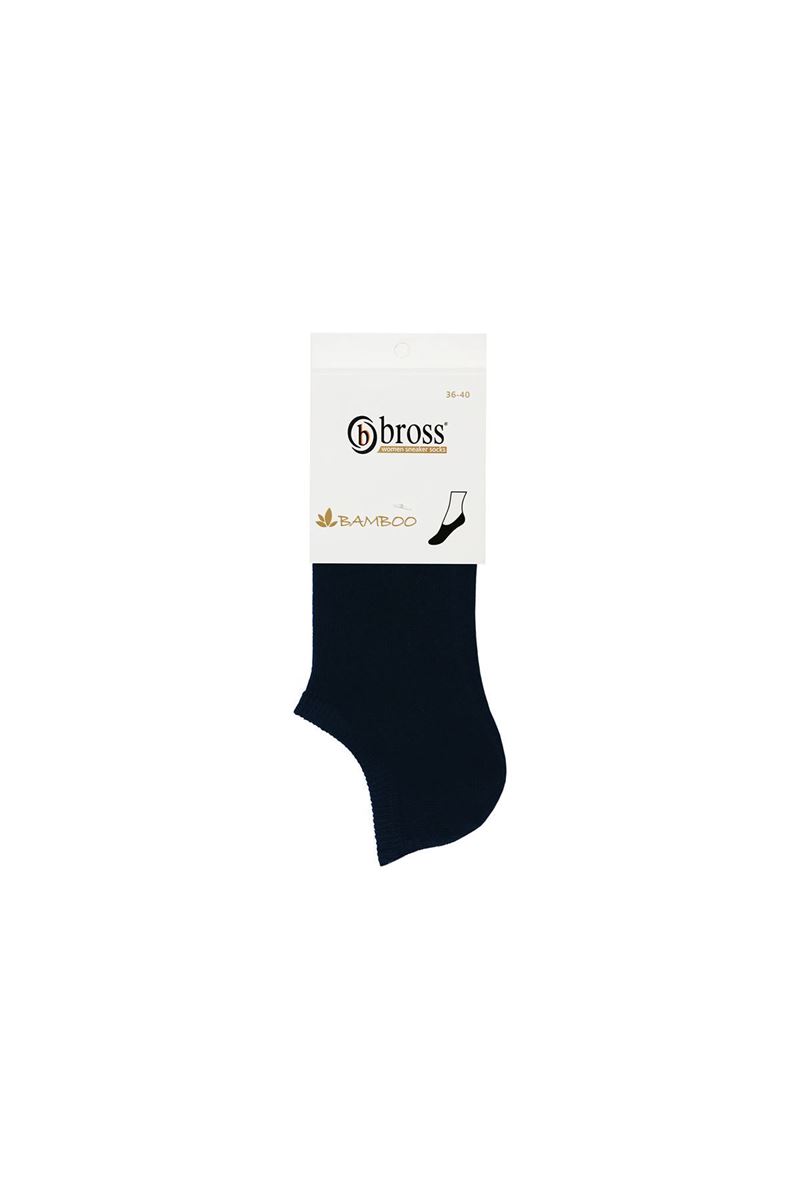 BROSS SIMPLE BAMBOO WOMEN S SNEAKER SOCKS NAVY BLUE