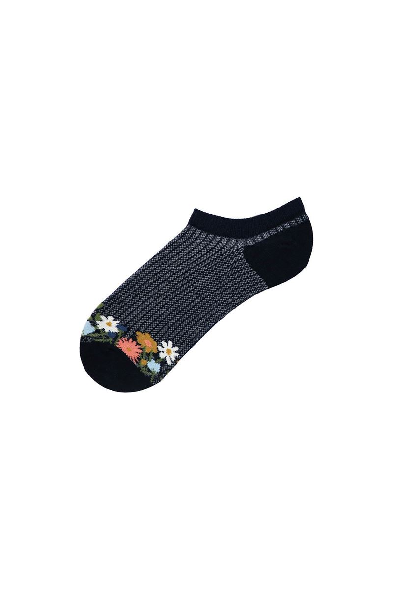 BROSS FLOWER PATTERNED WOMENS SNEAKER SOCKS ASORTY