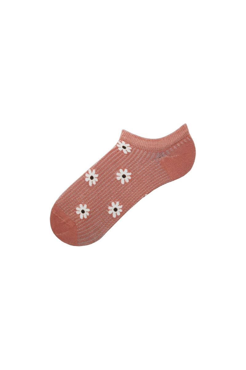 BROSS FLOWER PATTERNED WOMENS SNEAKER SOCKS ASORTY
