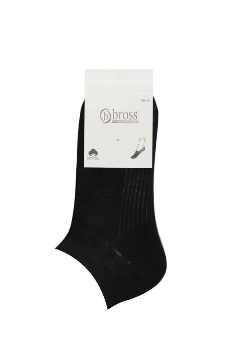 BROSS SIMPLE WOMEN S SNEAKER SOCKS BLACK