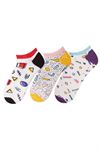 GEOMETRIC PATTERNED WOMEN S SNEAKERS SOCKS