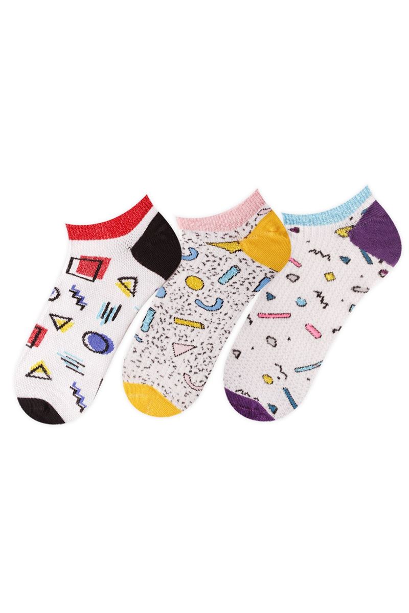 GEOMETRIC PATTERNED WOMEN S SNEAKERS SOCKS