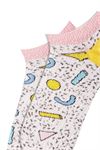 GEOMETRIC PATTERNED WOMEN S SNEAKERS SOCKS