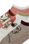 LADY SILHOUETTE PATTERNED WOMENS SNEAKER SOCKS