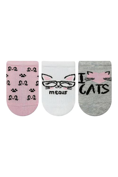 Носки для девочек с рисунком кошки 12