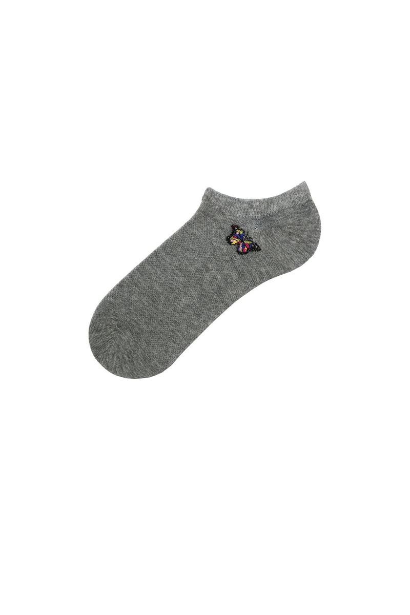 BUTTERFLY PATTERNED WOMENS SNEAKER SOCKS