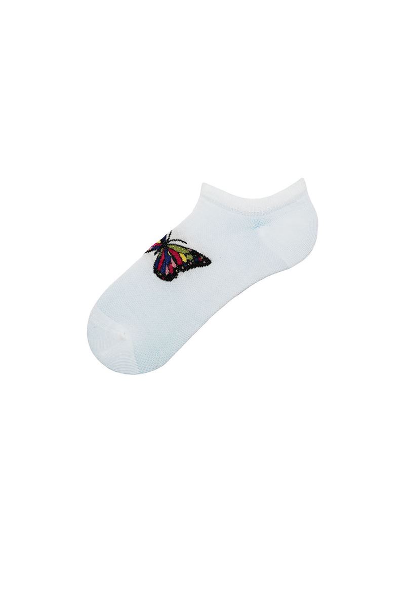 BUTTERFLY PATTERNED WOMENS SNEAKER SOCKS
