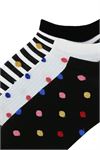 CIRCLE WOMENS SNEAKER SOCKS WITH GLITTERY POINTS