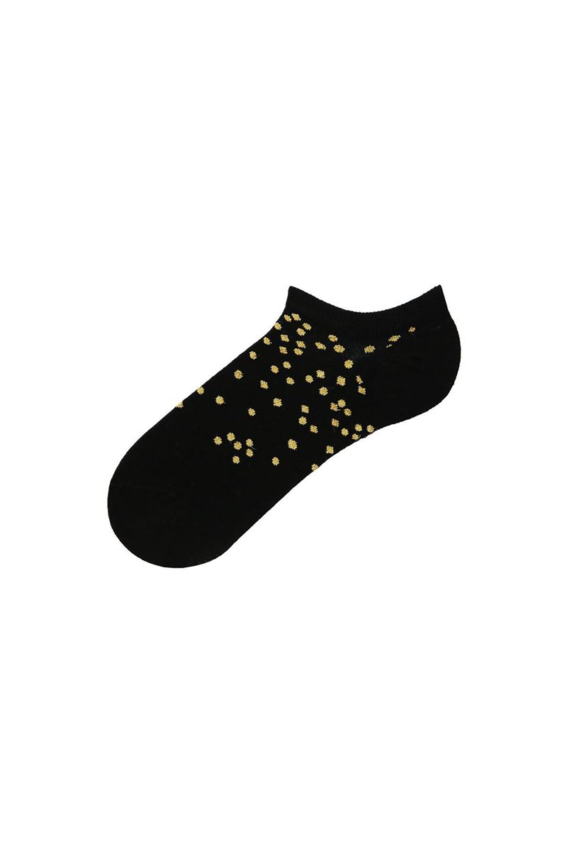 SILVERY POLKA-DOT WOMENS SNEAKER SOCKS