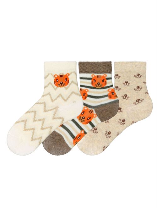 3-Pack Bear Patterned Baby Boys  Socks 12