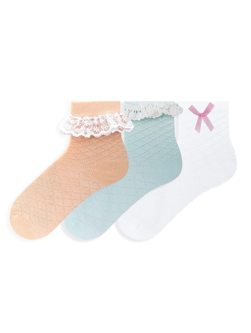 LACE ACCESSORY BABY GIRLS SOCKS ASORTY