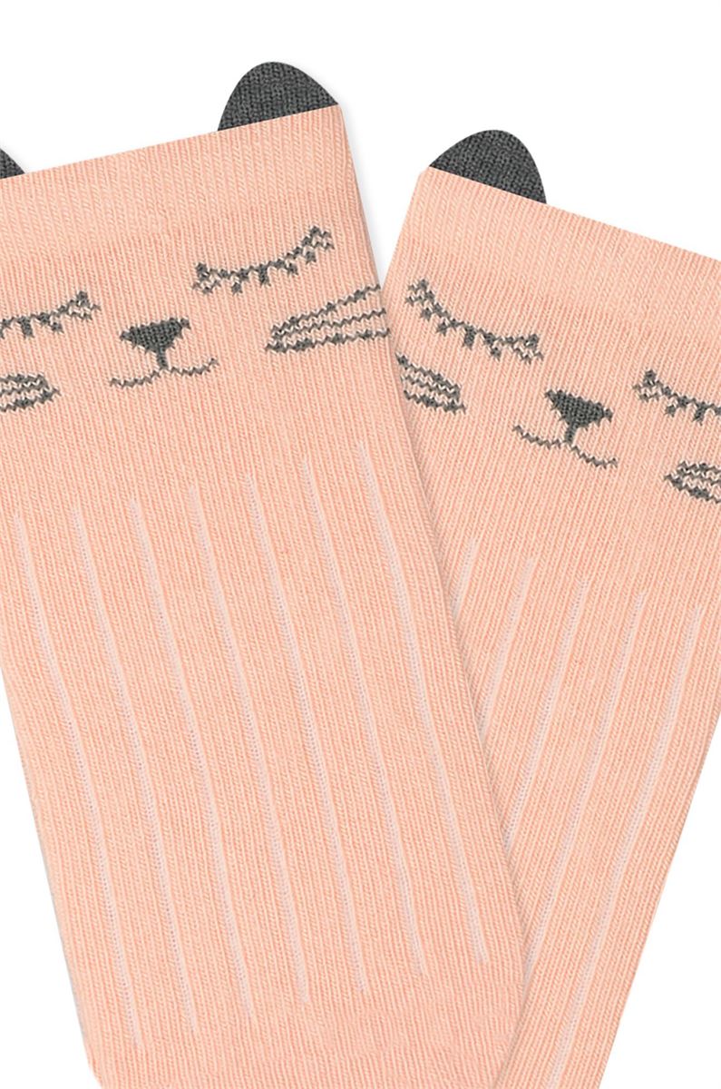 BROSS 3-PACK CAT PATTERNED BABY GIRLS SOCKS ASORTY