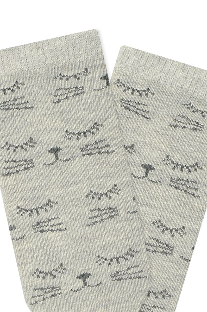 BROSS 3-PACK CAT PATTERNED BABY GIRLS SOCKS ASORTY