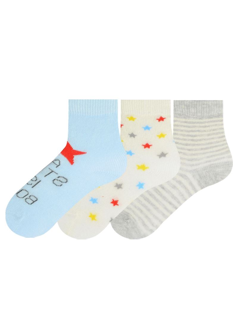 3-PACK STAR PATTERNED BABY BOYS SOCKS | Wholesale socks, underwear ...