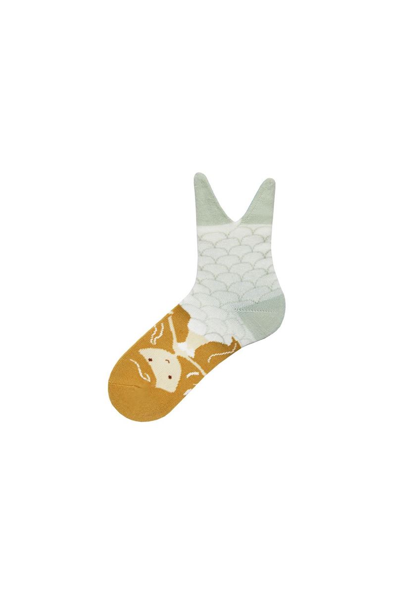 BROSS 3D MERMAID PATTERNED GIRLS SOCKS ASORTY