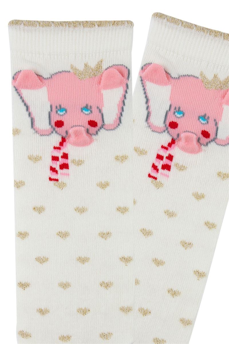 BROSS 3D ELEPHANT PATTERNED GIRLS SOCKS ASORTY