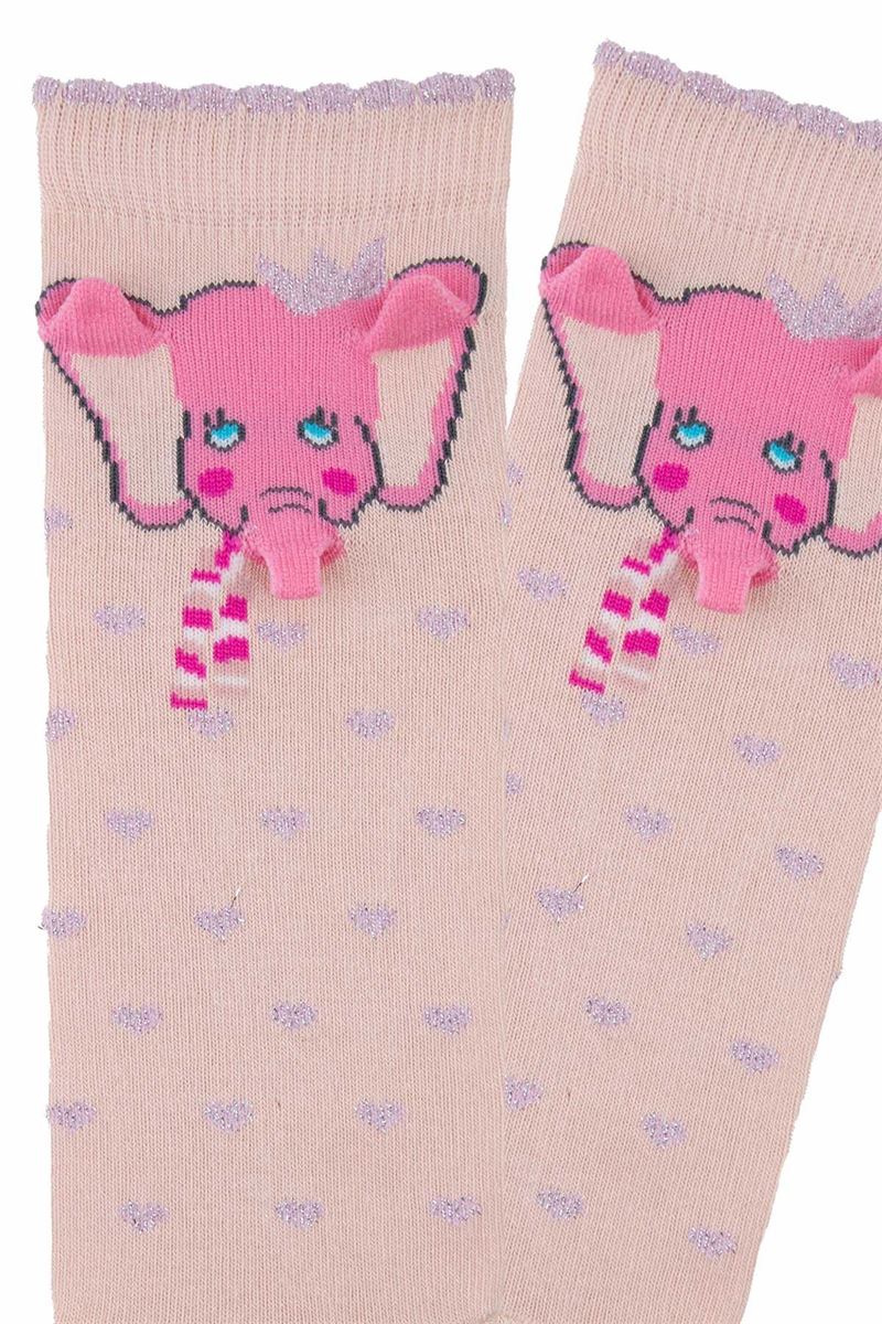 BROSS 3D ELEPHANT PATTERNED GIRLS SOCKS ASORTY