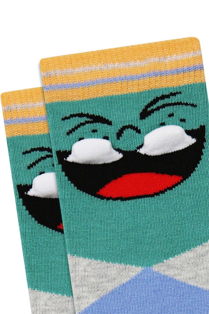 3D SMILING FACE PATTERNED BOYS SOCKET SOCKS