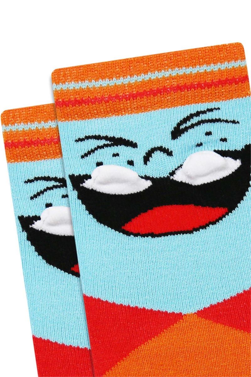 3D SMILING FACE PATTERNED BOYS SOCKET SOCKS