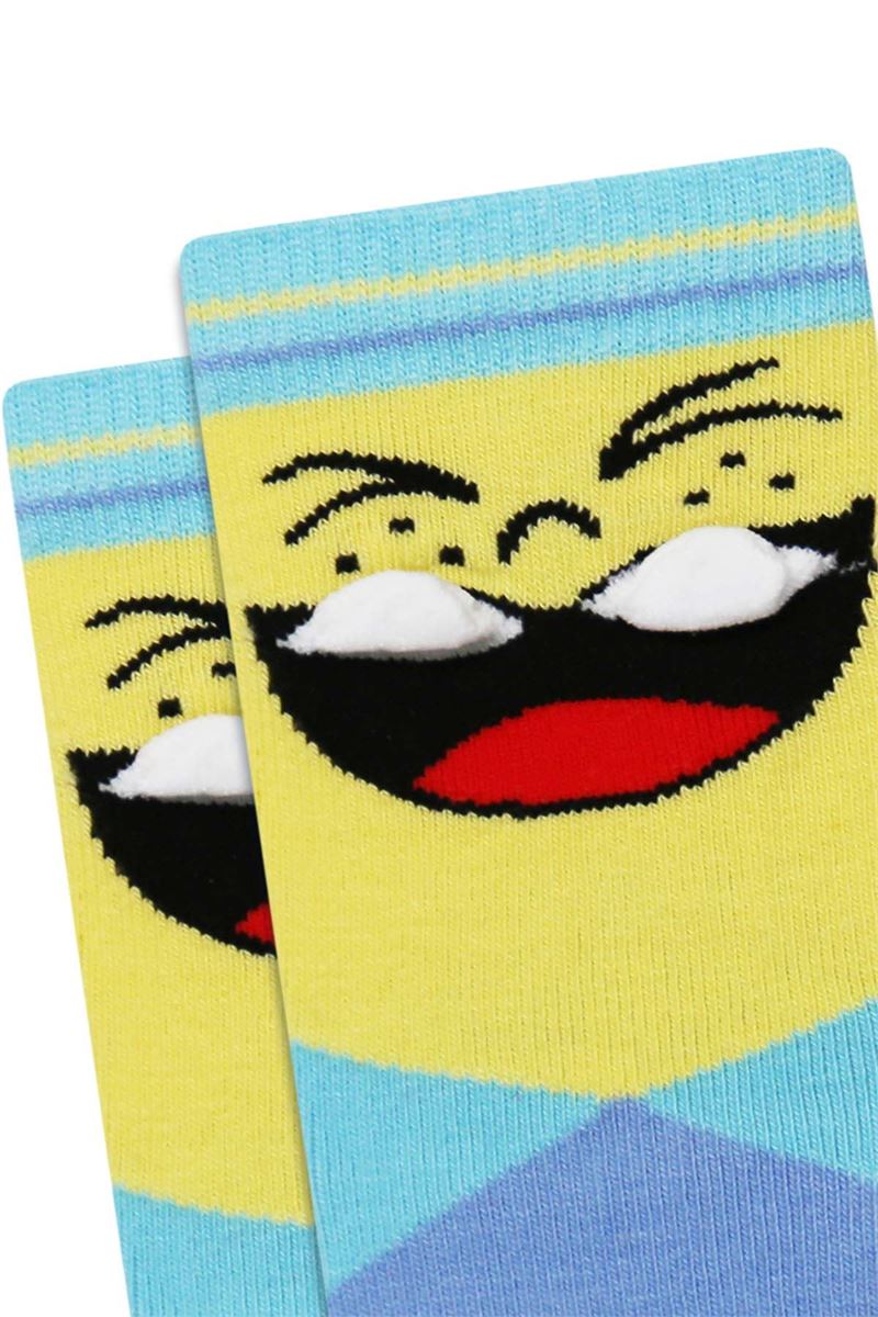3D SMILING FACE PATTERNED BOYS SOCKET SOCKS