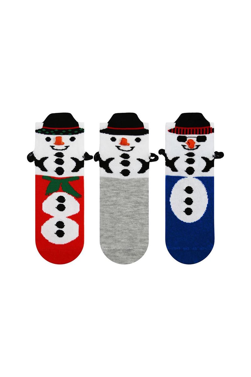 BROSS 3D SNOWMAN BOYS SOCKS ASORTY