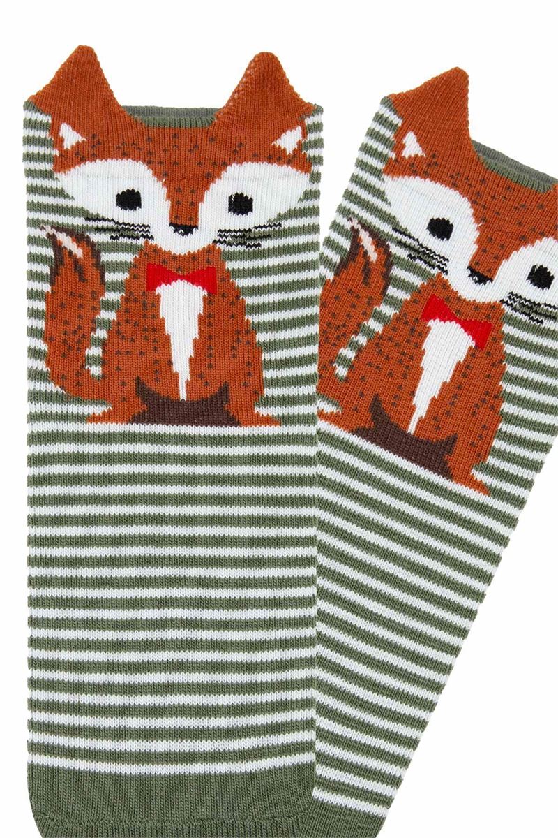 BROSS 3D FOX PATTERNED BOYS  SOCKS ASORTY