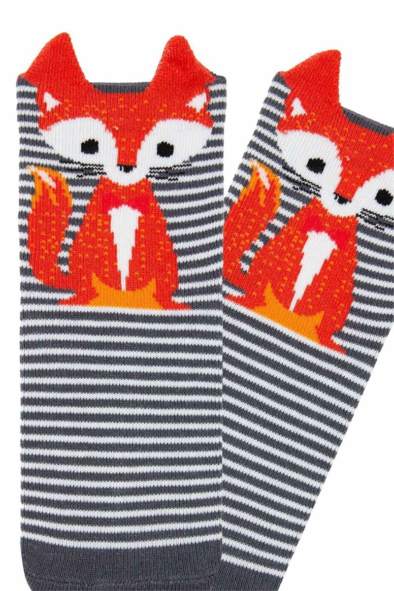 BROSS 3D FOX PATTERNED BOYS  SOCKS ASORTY