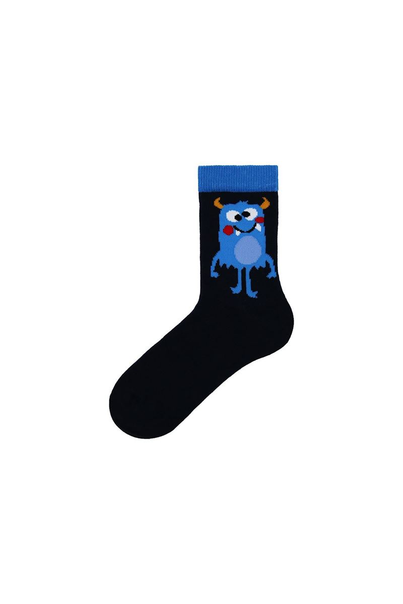 BROSS BLUE MONSTER PATTERN BOY SOCKET SOCKS ASORTY