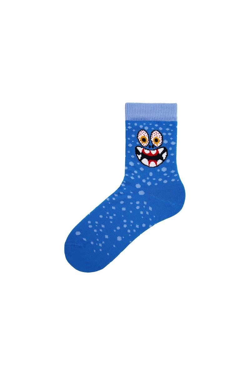 BROSS BLUE MONSTER PATTERN BOY SOCKET SOCKS ASORTY