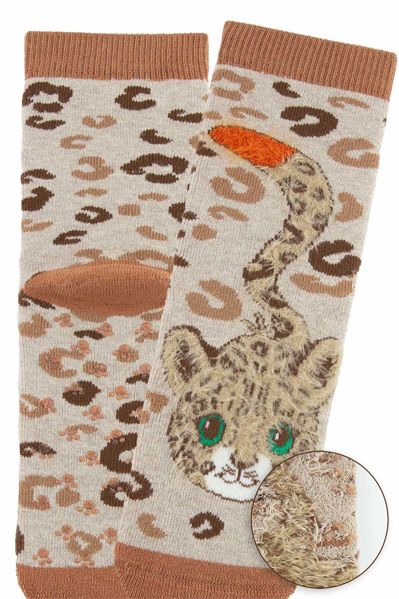 BROSS LEOPAR-ZEBRA-BAYKUŞ HAVLU ÇOCUK SOKET ASORTİ
