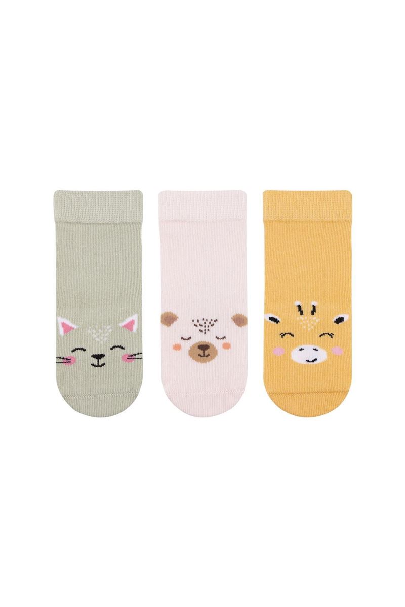 BROSS BABY ANIMAL PATTERNED CREW SOCKS ASORTY