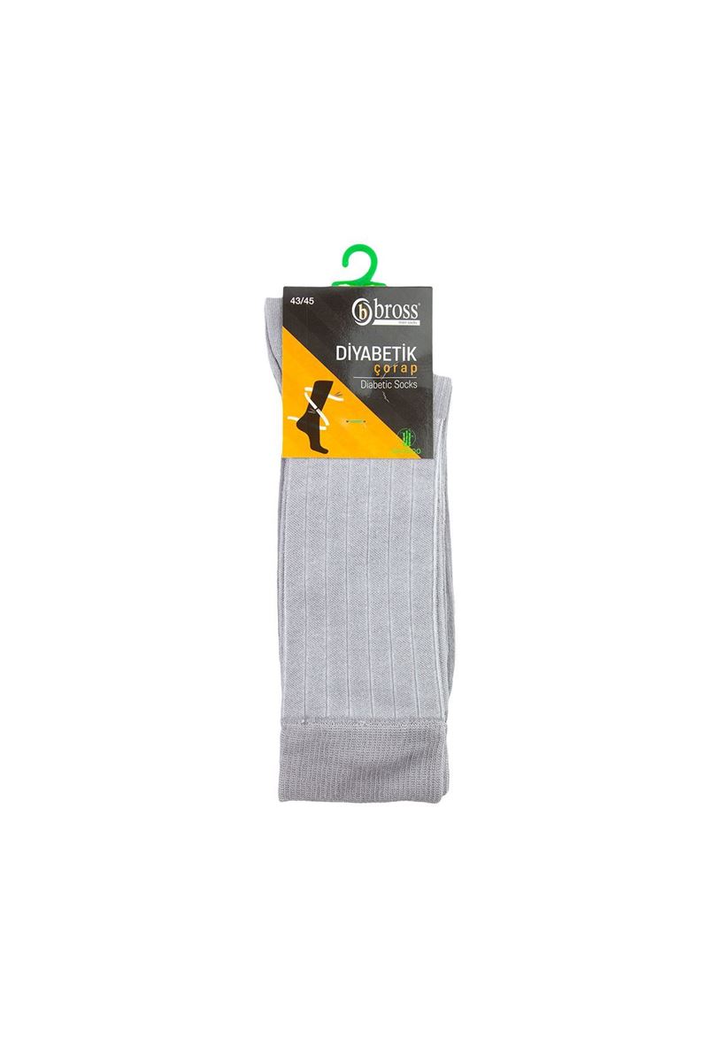 BROSS MEN DIABETICS BAMBOO SOCKS GREY