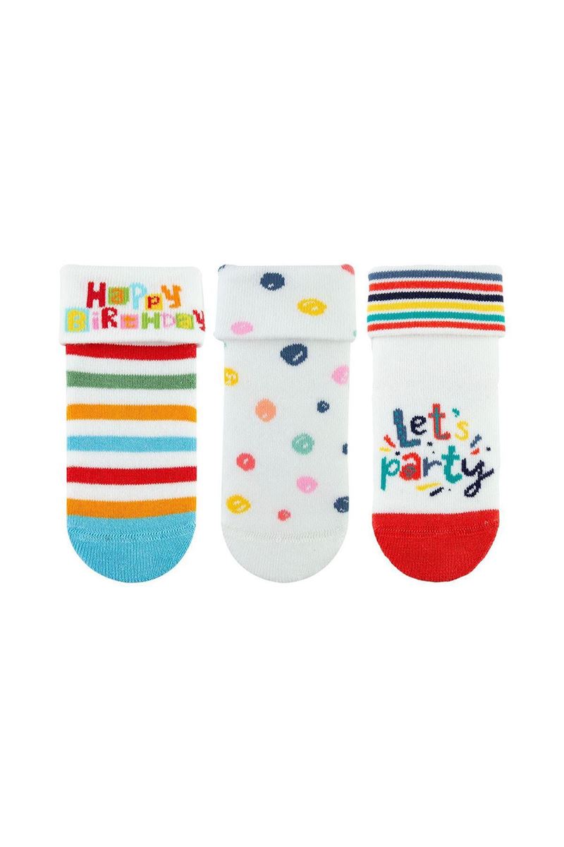 BROSS LET’S PARTY BABY GIRLS’ TERRY SOCKS ASORTY