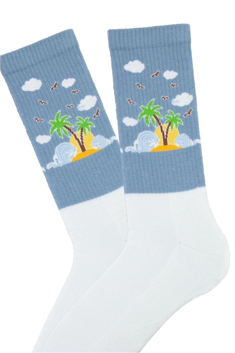 CLOUDS & TREE MEN SOLE TERRY SOCKS ASORTY