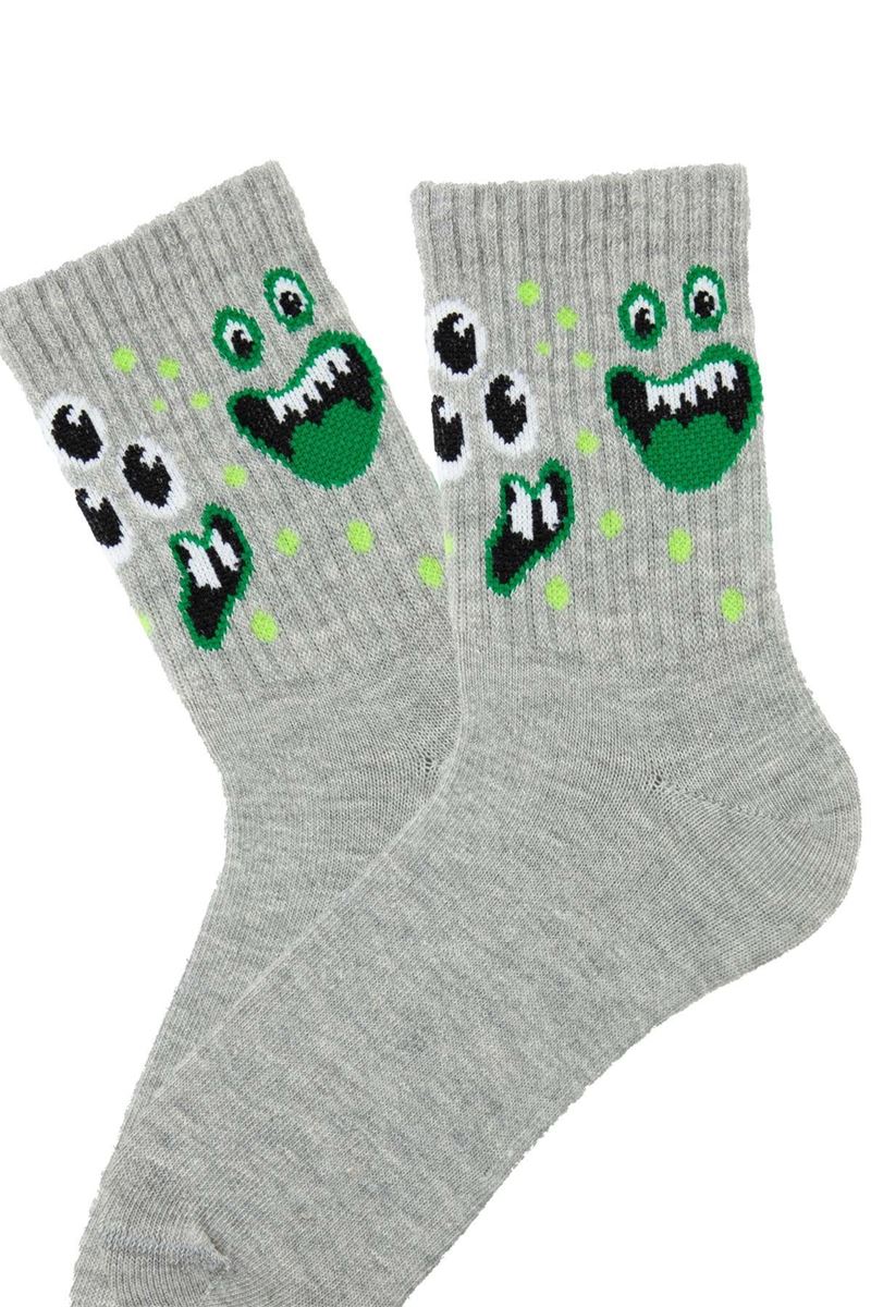 MONSTER PATTERN SPORT BOY SOCKET SOCKS ASORTY