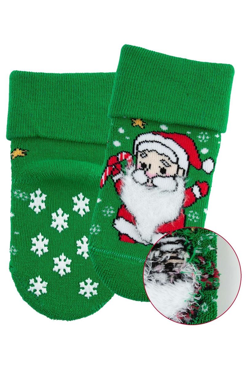 BROSS SNOWING CHRISTMAS BABY BOYS’ TERRY SOCKS ASORTY