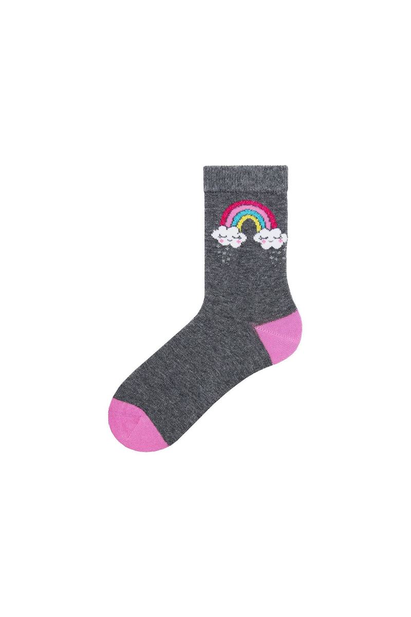 BROSS GIRL CREW SOCKS CLOUDY PATTERNED ASORTY