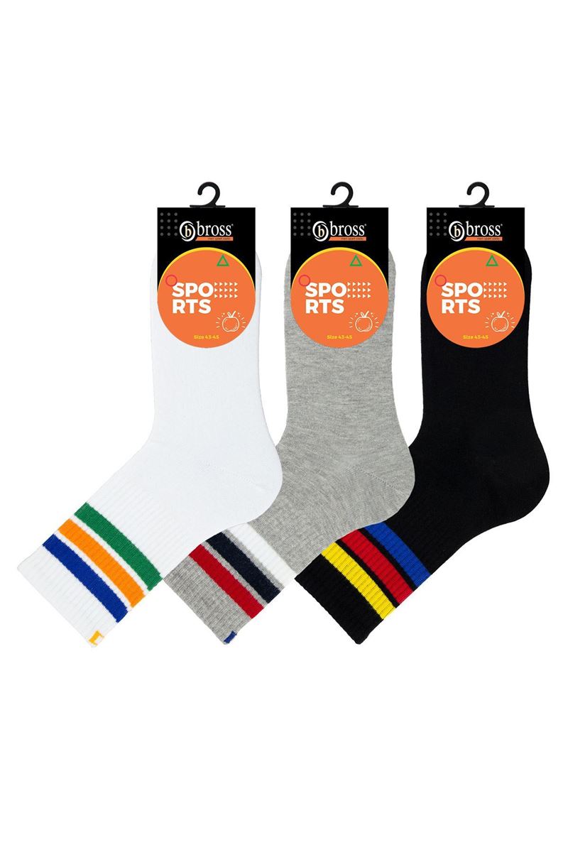 BROSS MAN ANKLE SOCKS COLORFUL ASORTY