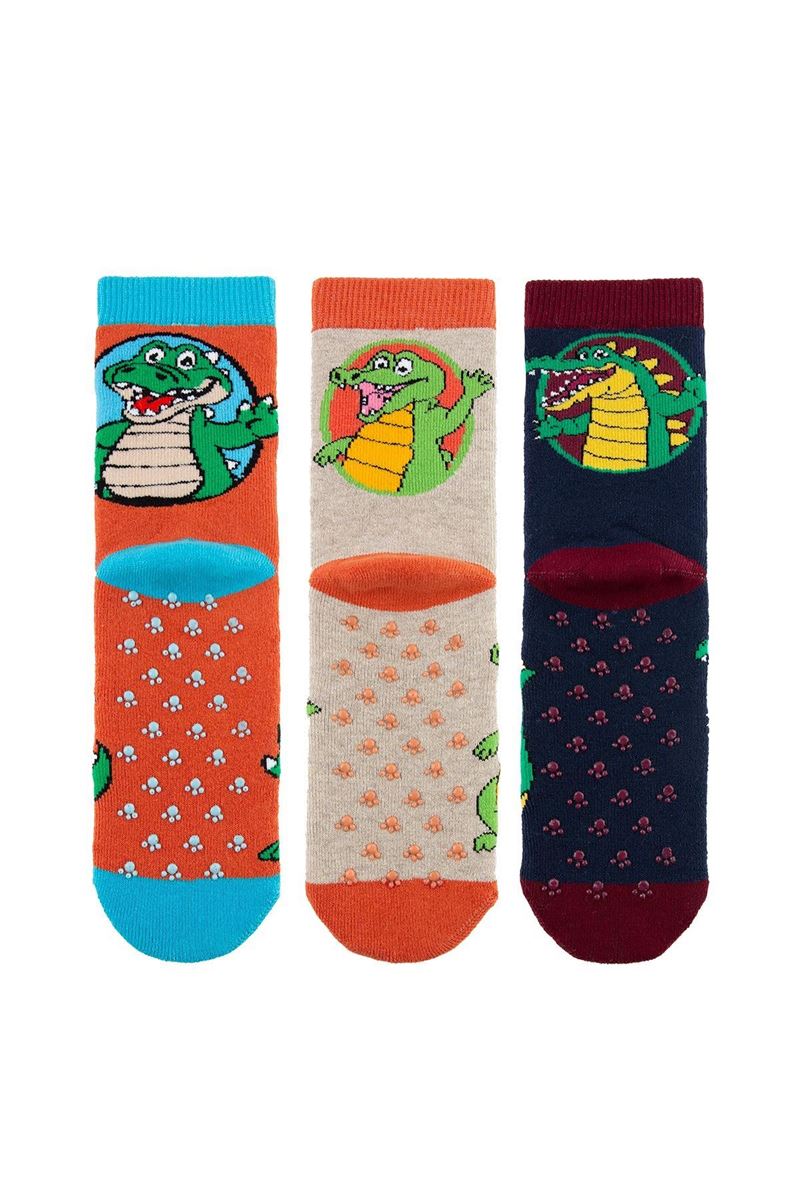 BROSS WAVING HAND CROC BOYS’ TERRY SOCKS ASORTY