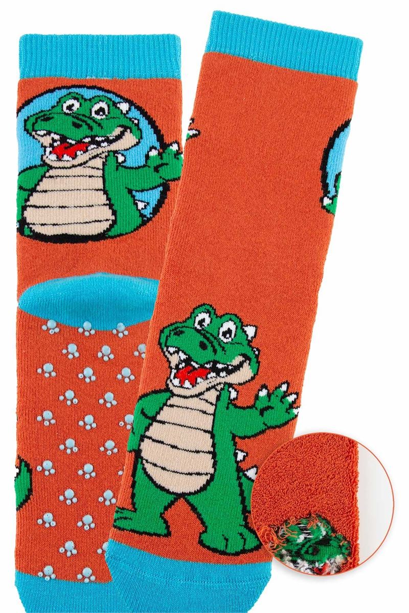 BROSS WAVING HAND CROC BOYS’ TERRY SOCKS ASORTY