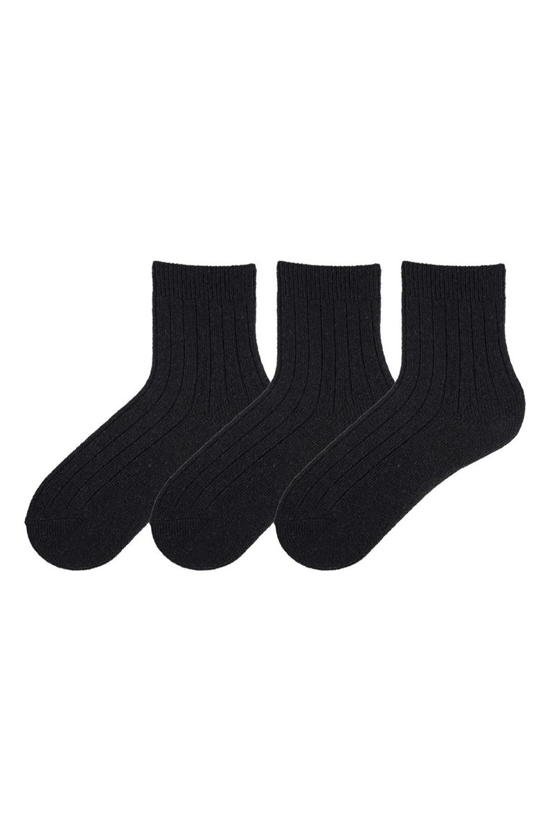 BROSS DERBY WOOL BOYS  SOCKS BLACK