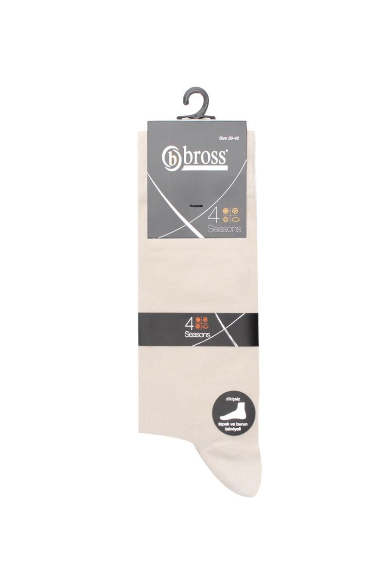 BROSS SIMPLE MEN S SOCKS BEIGE