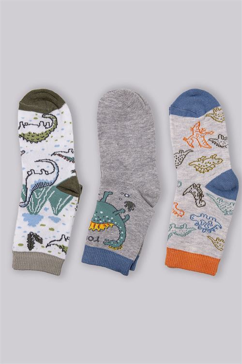 Kids Dino Crew Socks 12