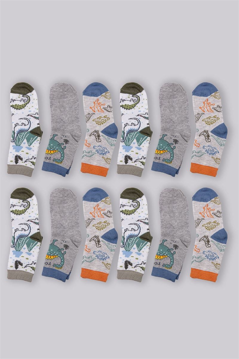 KIDS DINO CREW SOCKS ASORTY