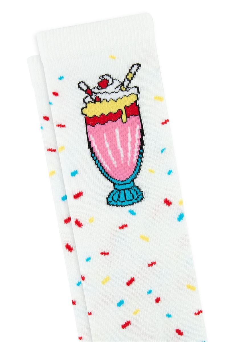 BROSS GIRL CREW SOCKS DRINK PATTERNED ASORTY