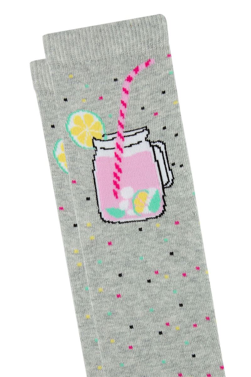 BROSS GIRL CREW SOCKS DRINK PATTERNED ASORTY