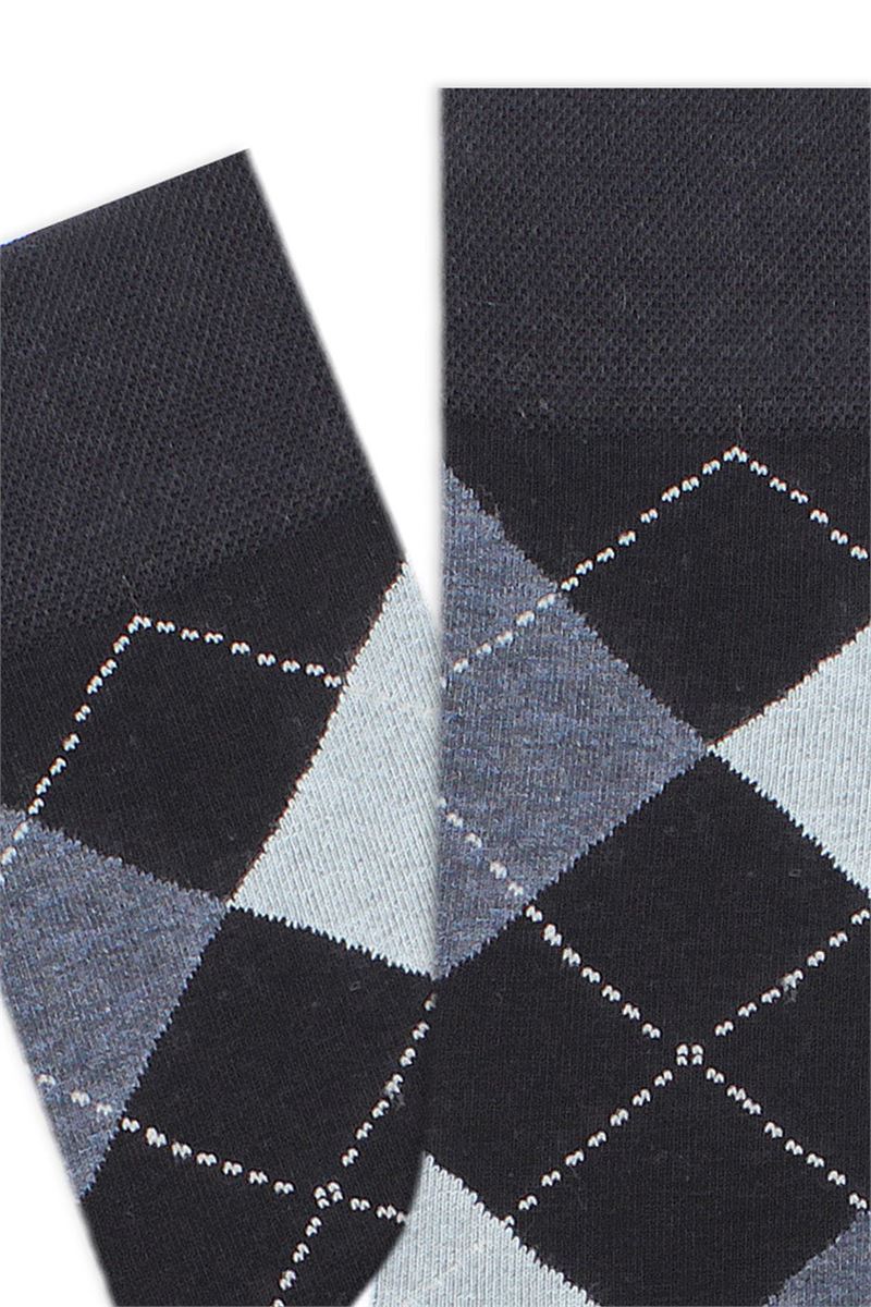 BROSS CHECKED PATTERNED MEN S SOCKS ASORTY