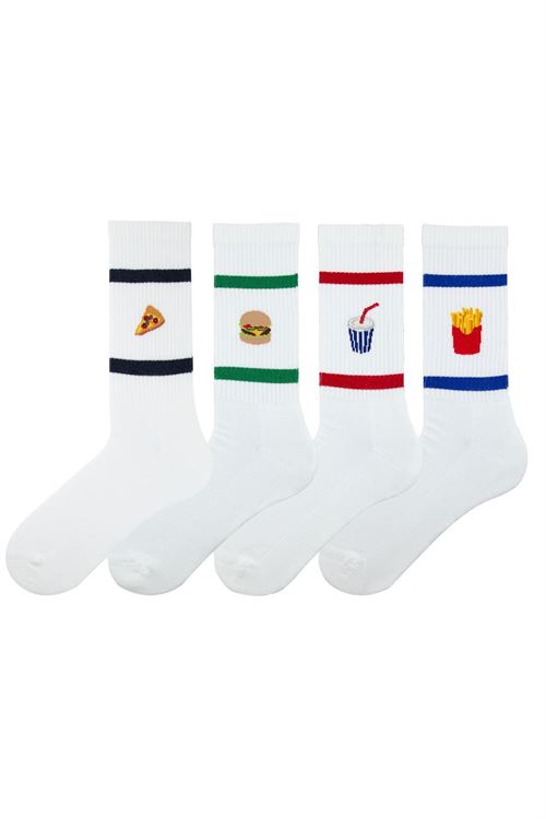 Mens' Fast Food Terry Crew Socks 12