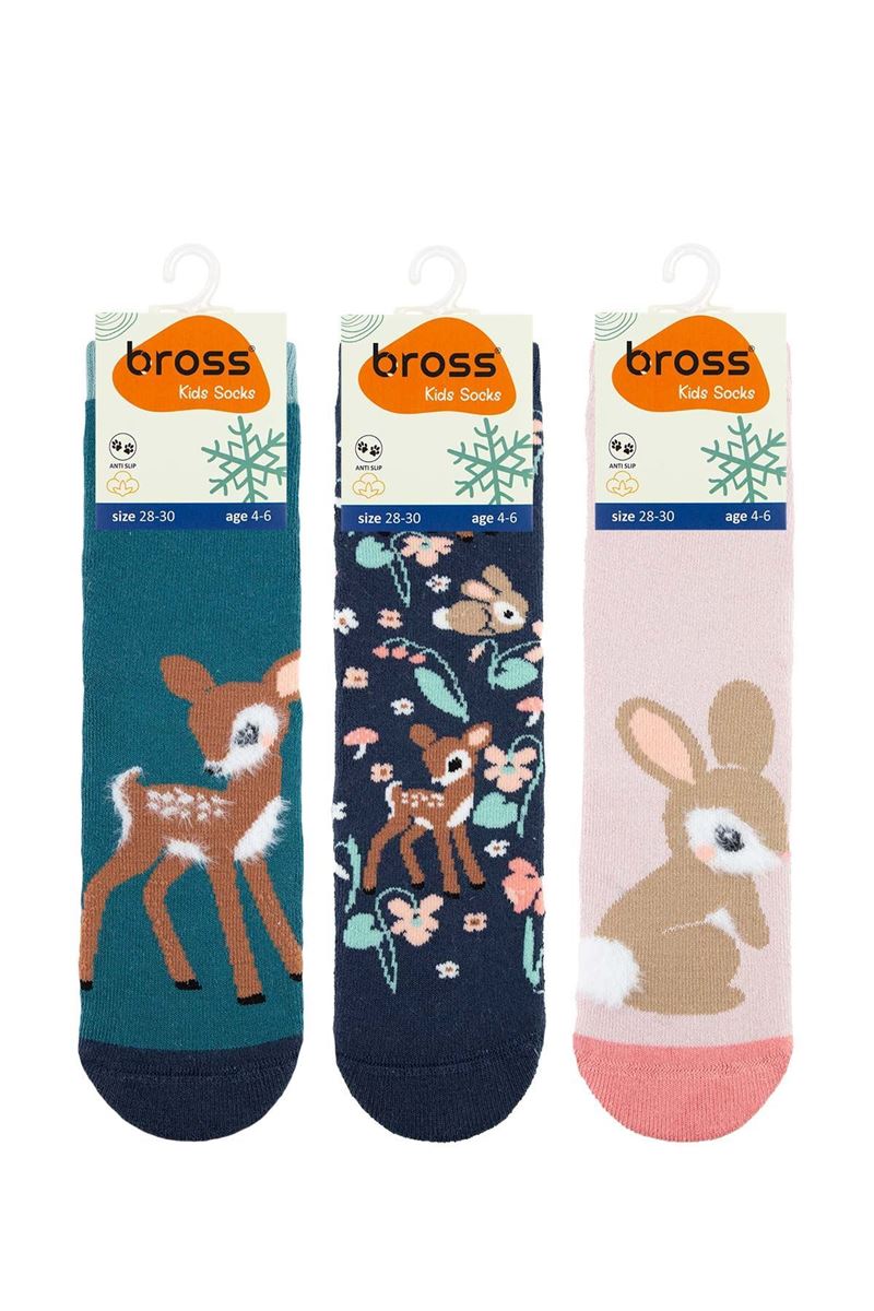 BROSS FLORA HAVLU KIZ ÇOCUK SOKET ASORTİ